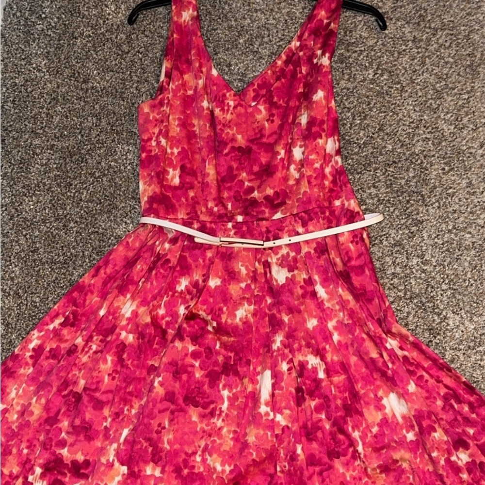 Calvin Klein Pink and White Floral Dress